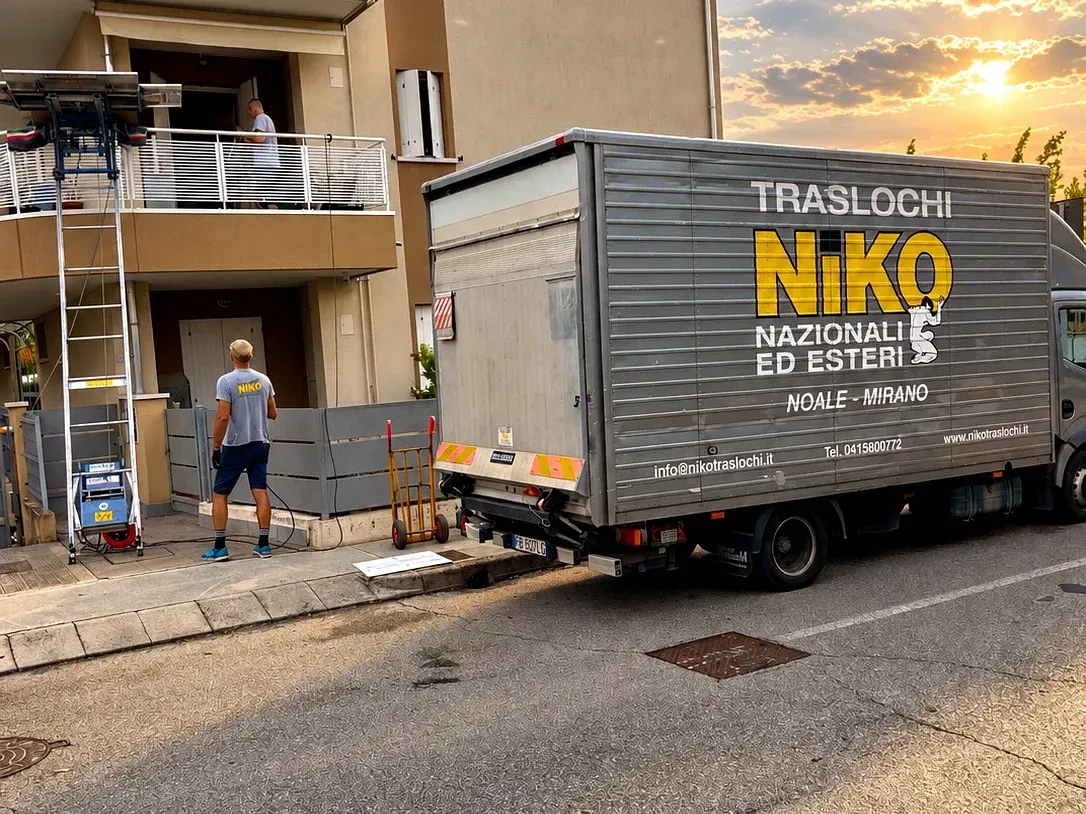Piattaforma elevatrice ed automezzo speciale Niko Traslochi